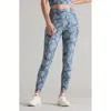 Rhone Revive Print Pocket 7/8 Leggings In Blue Mist