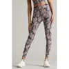 Rhone Revive Print Pocket 7/8 Leggings In Taupe Mist