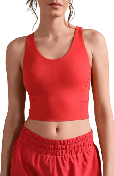 Rhone Revive Scoop Longline Bra In Red