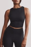 Rhone Ripple Longline Bra In Black