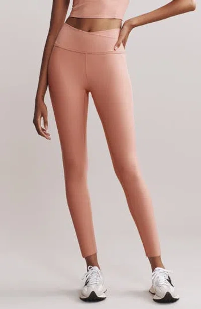 Rhone Ripple Pocket Ankle Leggings In Cameo Pink