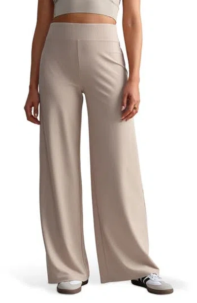 Rhone Ripple Wide Leg Sweatpants In Brown