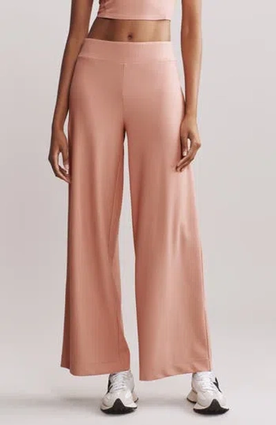 Rhone Ripple Wide Leg Sweatpants In Cameo Pink