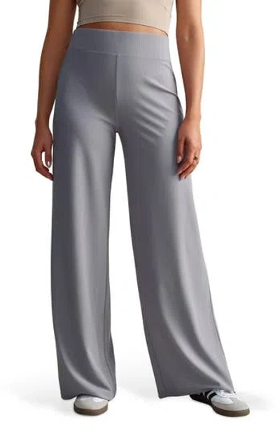Rhone Ripple Wide Leg Sweatpants In Gray