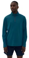 Rhone Rise 1/4 Zip Pullover Cape Blue