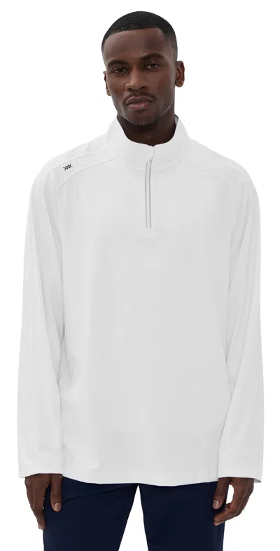 RHONE RISE 1/4 ZIP PULLOVER WHITE