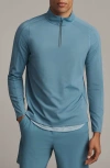 Rhone Rise Quarter Zip Pullover In Blue Stone