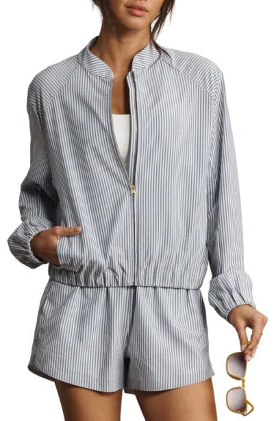 Rhone Saltair Seersucker Jacket In Gray