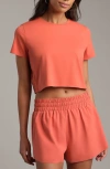 Rhone Serene Crop Performance T-shirt In Red