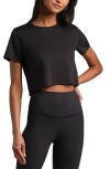 Rhone Serene Crop Performance T-shirt In Black