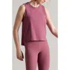 Rhone Serene Crop Performance Tank In Plum Shadow