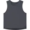 Rhone Serene Crop Performance Tank In Asphalt