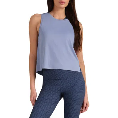 Rhone Serene Crop Performance Tank In Blue