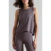 Rhone Serene Crop Performance Tank In Grey Lilac