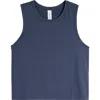 Rhone Serene Crop Performance Tank In Navy Blue