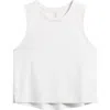 Rhone Serene Crop Performance Tank In Snow White