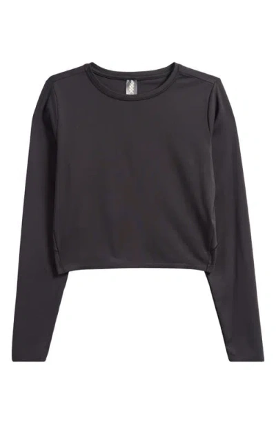 Rhone Serene Fitted Long Sleeve Performance Top In Black
