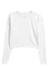 Rhone Serene Fitted Long Sleeve Performance Top In Snow White