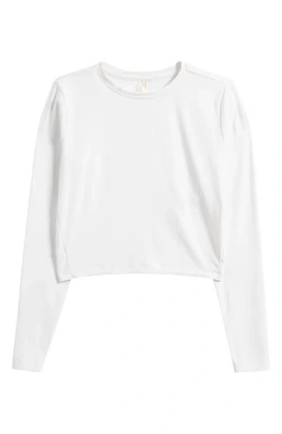 Rhone Serene Fitted Long Sleeve Performance Top In Snow White