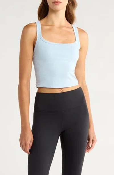 Rhone Serene Shelf Bra Crop Tank In Blue