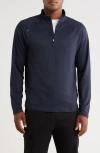Rhone Session Quarter Zip Pullover In Blue