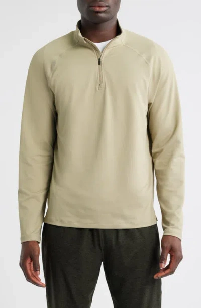Rhone Session Quarter Zip Pullover In Neutral