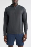 Rhone Session Quarter Zip Pullover In Gray