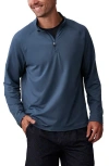 Rhone Session Quarter Zip Pullover In Blue
