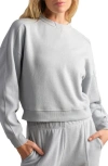 Rhone Signature Crewneck Cotton Blend Rib Sweatshirt In Gray