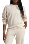 Rhone Signature Crewneck Cotton Blend Rib Sweatshirt In Neutral