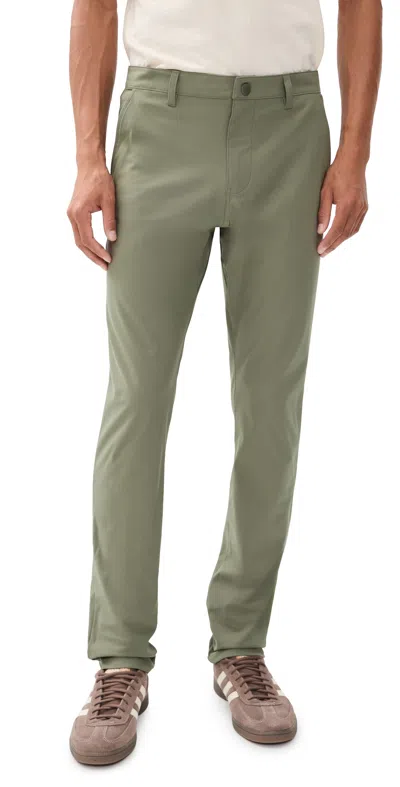 Rhone Slim Commuter Pants Smokey Olive In Green