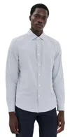 Rhone Slim Fit State Of Mind Shirt Lichen Green Grid In Green