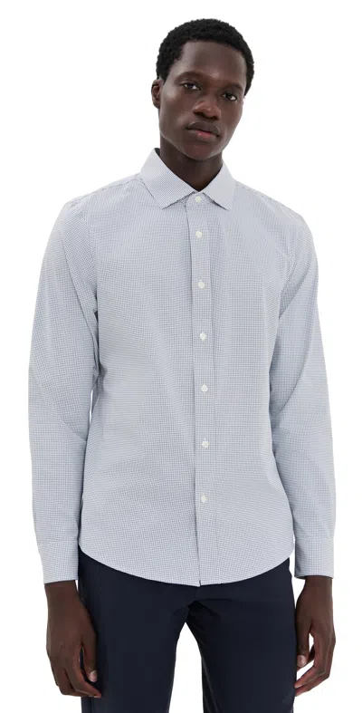Rhone Slim Fit State Of Mind Shirt Lichen Green Grid