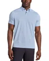Rhone Slim Fit Textured Commuter Polo Shirt In Blue