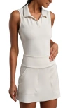 Rhone Stance Rib Sleeveless Performance Polo In Oats