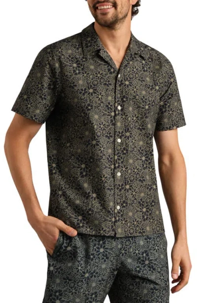 Rhone State Of Mind Camp Shirt In Black