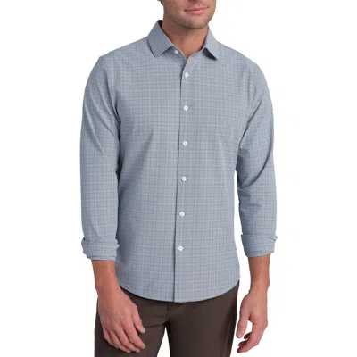Rhone State Of Mind Check Slim Fit Button-up Shirt In Gray