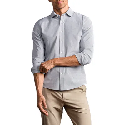 Rhone State Of Mind Grid Check Slim Fit Button-up Shirt In Blue