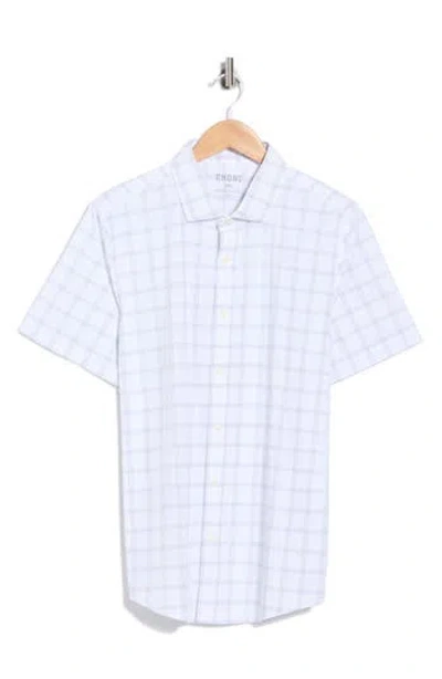 Rhone State Of Mind Plaid Short Sleeve Button-up Shirt In White