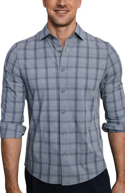 Rhone State Of Mind Slim Fit Long Sleeve Performance Shirt In Gray