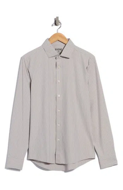 Rhone State Of Mind Slim Fit Stretch Button-up Shirt In Gray
