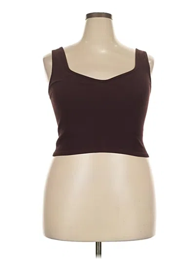 Pre-owned Rhone Tank Top Brown Strapless Neckline Tops