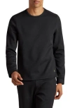 Rhone The Quantum Ribbed Pullover In Black