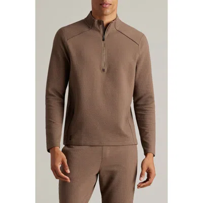 Rhone Tribeca Tech Half Zip Pullover In Brown