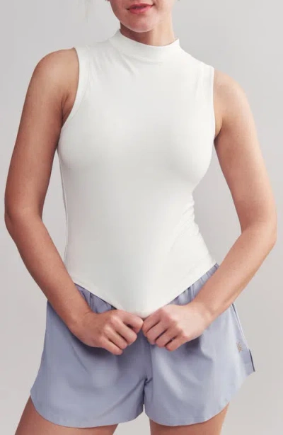 Rhone Ultimate Layer Mock Neck Performance Tank In Snow White