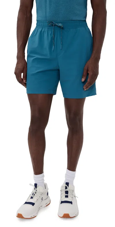 Rhone Unlined Pursuit Shorts 7 Ash Blue In Purple