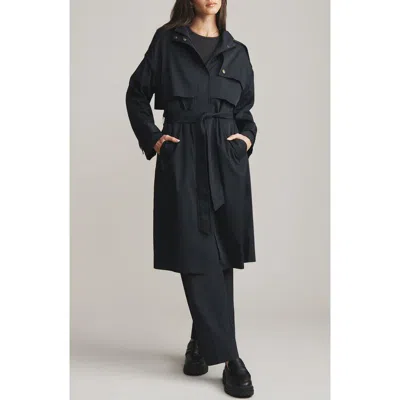 Rhone Utility Trench Coat In Black