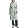 Rhone Utility Trench Coat In Gray Green
