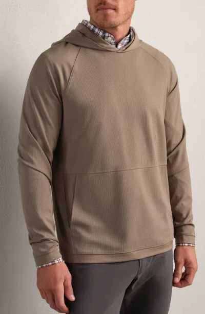 Rhone Waffle Tech Hoodie In Brown