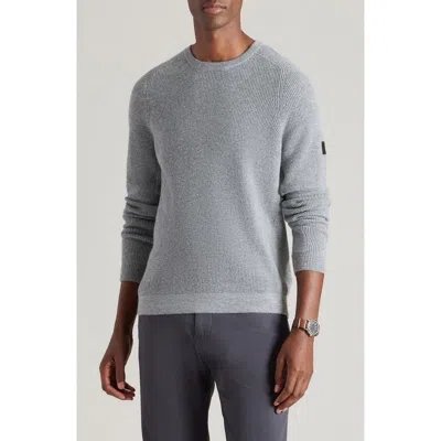 Rhone Walden Waffle Knit Sweater Light Grey Heather In Dark Gray Heather